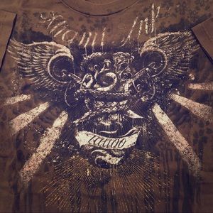 Miami Ink 2XL Olive Green T-Shirt